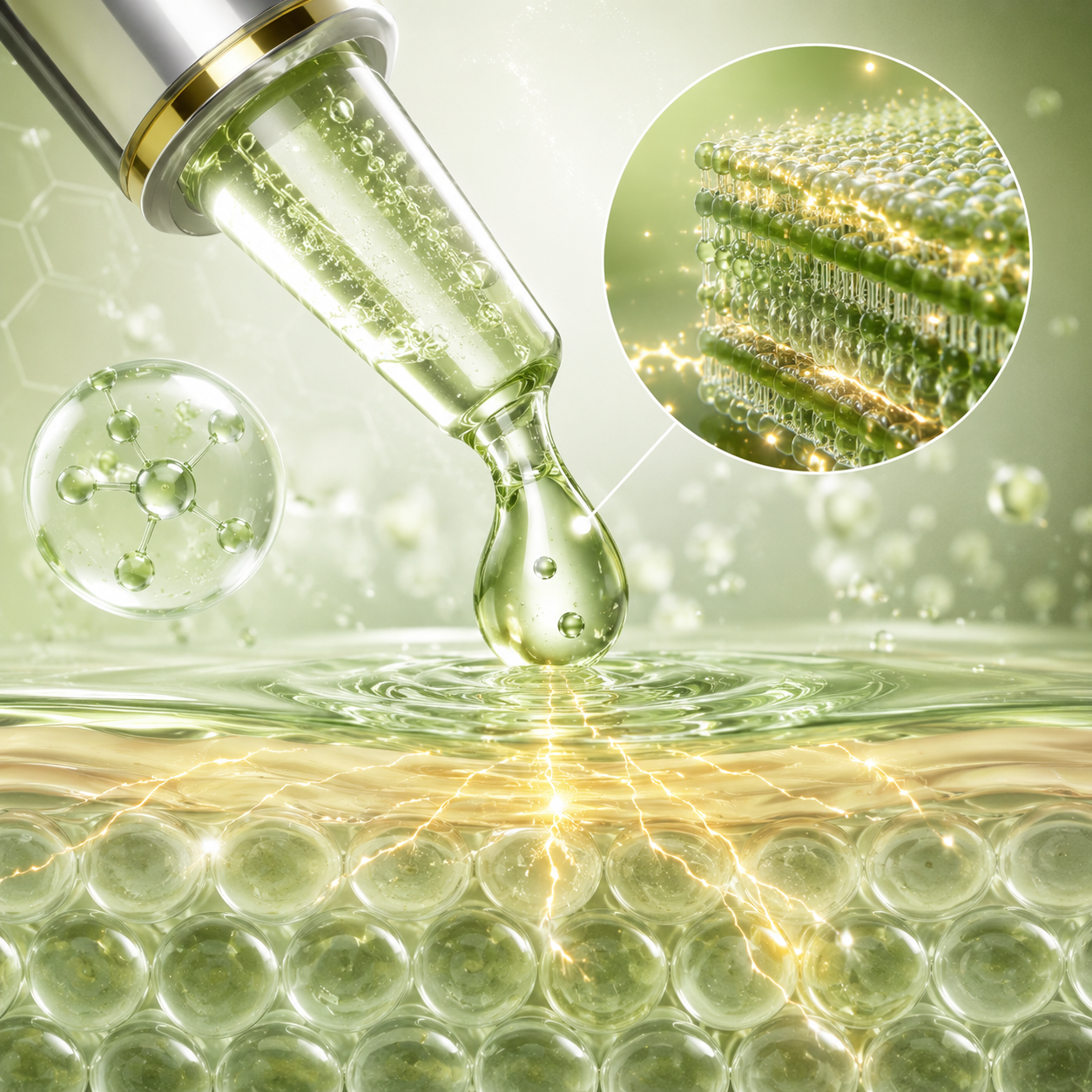 Liquid Crystal Cosmetic Formula Generating Microcurrents with Superior Conductivity