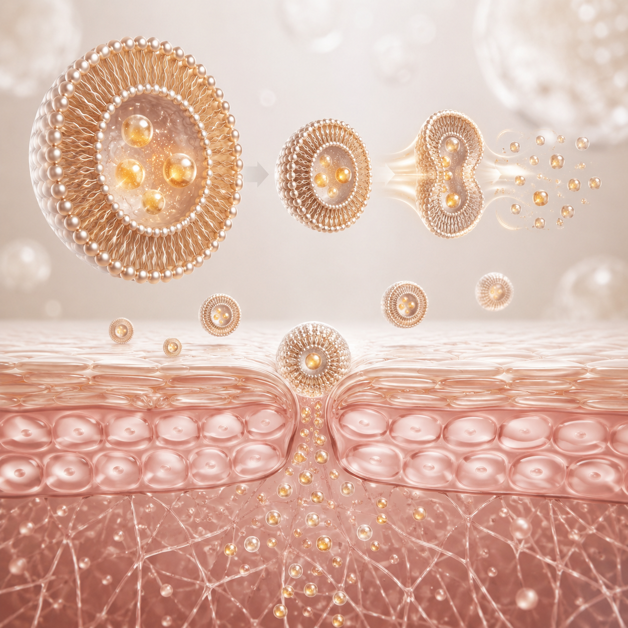 Improved Skin-Penetrating Liposome Vesicles and Manufacturing Method